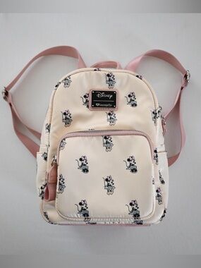 Disney Minnie Mouse Loungefly Mini Satin Backpack Bag